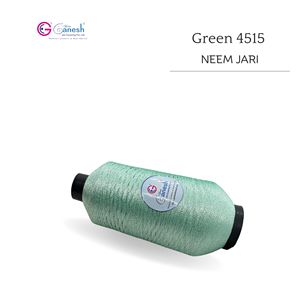 Vert 4515 Couleur 180D Neem Jari Métallique Flora Jari Fil à Broder Haute Ténacité Lurex Polyester pour Tricotage Main - Product Image 3