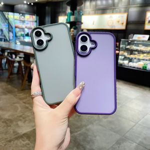 מקרה טלפון מט עבור iphone 16 15 13 פרו מקס קשה אקריליק אנטי החלקה shockping עבור iPhone 11 12 12 - Product Image 1