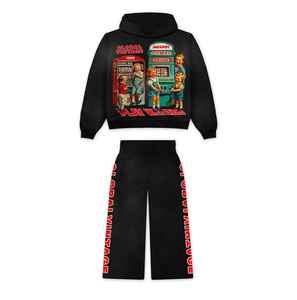 Chándal de Diseño de Moda de invierno 2025 para hombre, pantalón de rayas laterales DTG personalizable de alta calidad con logotipo, incluye pantalón y camisa - Product Image 1