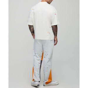 Nuevos pantalones de chándal holgados lisos para hombres Joggers de algodón de ajuste relajado con bolsillos a la venta - Product Image 2