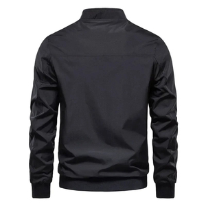 Nueva chaqueta de otoño para hombre, abrigos a prueba de viento para exteriores de alta calidad para hombre, chaqueta de béisbol con cuello levantado a la moda coreana, piel de oveja - Product Image 2