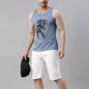 เสื้อกล้ามผู้ชายพิมพ์ลายน้ำหนักเบาสำหรับกิจกรรมกลางแจ้งฤดูร้อน - Product Image 4