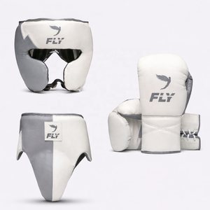 Ensemble de boxe professionnel FLY de qualité supérieure, marron et blanc, personnalisé, pour l'entraînement, vente en gros, prix bas, kit de boxe - Product Image 2