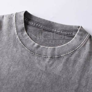 Camiseta de lavado ácido de buena calidad, camisetas de lavado ácido de gran tamaño con logotipo personalizado de Hip Hop de calle para hombres - Product Image 4