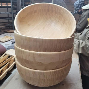 Ensaladera de bambú de 5,5 pulgadas y 6 pulgadas de diámetro hecha a mano de Vietnam para fruta, cuenco de comida, vajilla, utensilios de cocina, restaurante de fiesta - Product Image 1