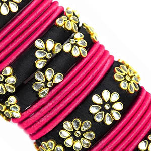 Traditional Wedding Bridal Bangle <b>Set</b> Wholesale New Arrival Women Luxury Wedding Flower Bridal Churiya <b>Set</b> - Product Image 6