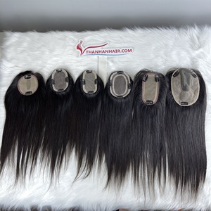 Wholesale Price High Quality Raw Vietnamese Hair Toupee Hair Extensions Straight <b>Top</b> Hair Pieces Made in Vietnam - Product Image 4