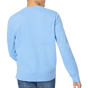 2025 invierno nuevo jersey de gran tamaño Color sólido cálido moda de los hombres suéter de cuello redondo Casual sudadera suelta ropa deportiva de calle - Product Image 3
