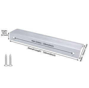 Nuevo tirador de gabinete de cajón de aluminio para el hogar, cocina, muebles de oficina, herrajes, puerta, cajón, armario, manija de gabinete, venta al por mayor - Product Image 6