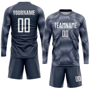 Maillot de Football personnalisé de qualité supérieure nom de l'équipe acier gris 100% Polyester hommes maillot de Football maillot de Football doux et confortable - Product Image 6