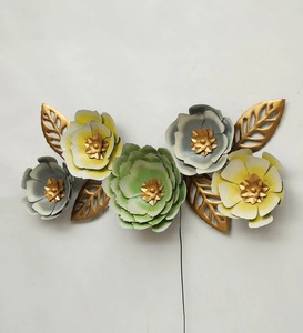 Rose fleurs Design fer métal mur Art panneau superbe extérieur maison décorative suspendue pour un usage intérieur - Product Image 1