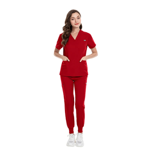 Vente en gros d'uniformes unisexes 100% coton Ensembles personnalisés médecin et infirmière Conception de Offre Spéciale anti-rides à 5 poches - Product Image 3