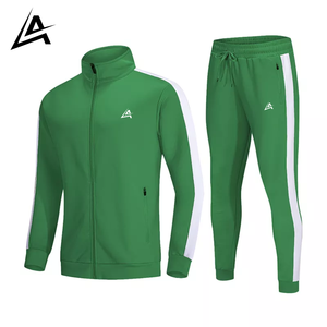Ensemble de survêtement sportif unisexe AIFRAN avec veste à fermeture éclair et pantalon de jogging personnalisés, confortable et respirant - Product Image 5