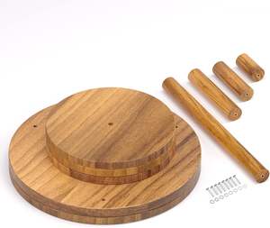 4 <b>Tier</b> Round Tower <b>Stand</b> for 50 Cupcakes Wood <b>Cake</b> <b>Stand</b> with Tiered Tray Decor Farmhouse Tiered Tray Decor Cupcake - Product Image 4