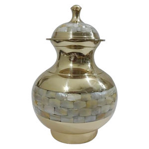 Luxury Handcrafted Aluminium Memorial <b>Urns</b> for Ashes Modern Design Durable Secure Lid 5-15L Capacity Tabletop Vase Function - Product Image 1