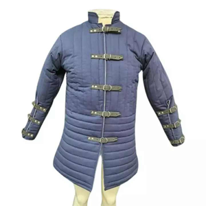 เสื้อกั๊กแกมเบสันผ้าฝ้ายยุโรปยุคกลางทำมือแท้  เสื้อแจ็คเก็ตบุนวมใส่สบาย  ชุดคอสเพลย์จำลอง  งานฝีมือโลหะ - Product Image 4