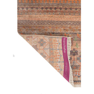 Alfombras de Seda Anudadas a Mano Manchaha en Rojo y Naranja para Uso Doméstico-Lps-16 - Product Image 5