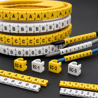 Penanda Kabel Nilon EC0 EC1 EC2 EC3 ECJ Pemasok OEM Nomor Router A-Z Label Penanda Selubung Spiral