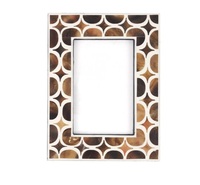 Cadre photo pliable en bois de luxe avec incrustation d'os et impression UV, motif floral indien, idéal pour salon et bureau – Meilleures ventes