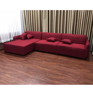Red L-Shaped 300x80x90cm Three-Seater Corner <b>Sofa</b> SFL68019 Home Furniture <b>for</b> Living Rooms Apartments <b>Sponge</b> Filling Material - Product Image 3