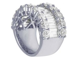 Bague Moissanite en argent sterling 925 de luxe de style hip-hop avec diamant rond et clarté VVS pour rappeur - Product Image 4