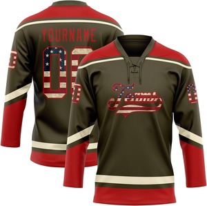 OEM ODM uniformes Logo personnalisé Vente en gros Polyester durable et respirant Impression par sublimation Pro Teamwear Hockey sur glace de haute qualité - Product Image 6