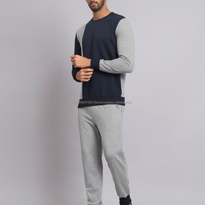 Meilleur ensemble de survêtements de saison d'hiver pour hommes, pantalon de survêtement à capuche léger et respirant avec logo imprimé de couleur de marque pure - Product Image 3