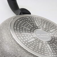 Casserole en aluminium antiadhésive de haute qualité, fabrication italienne, revêtement granit épais, pour soupes et sauces, compatible induction et gaz