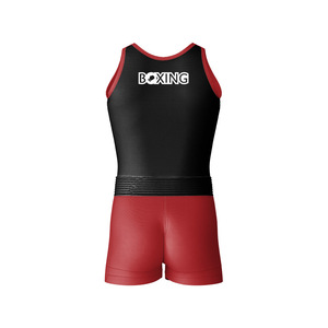 Adult & Kids Boxing Uniform Custom Martial Arts Wear Boxing Uniform Tank Top With <b>Shorts</b> In Red <b>White</b> Color Boxing Uniforms - Product Image 6