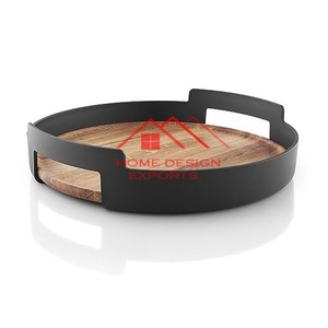 Bandeja de Madera para Servir Alimentos con Acabado en Nogal, Diseño Moderno - Product Image 6