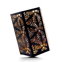 MEDIEVAL EDGE Porte-bougie hexagonal en métal noir de haute qualité de 6 pouces avec logo personnalisé pour la décoration intérieure et extérieure de Diwali