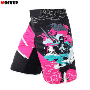 Pantalones Cortos Deportivos de Boxeo para Entrenamiento y Combate, Impresión Digital, 100% Poliéster, Unisex, Servicio OEM, Venta al Por Mayor - Product Image 4