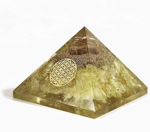 Làm bằng tay Reiki Chakra pha lê orgone năng lượng kim tự tháp chanh Citrine đá bán quý đá thủ công mỹ nghệ siêu hình bán buôn - Product Image 1