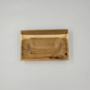 Huhipro modèle 01 plaque rectangulaire en bois d'acacia plateau de service de couleur naturelle antidérapant écologique pour la vie intérieure et extérieure - Product Image 1