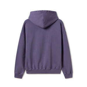 Sudadera con capucha de gran tamaño de algodón pesado para hombre con logotipo bordado de manga larga bolsillo de invierno-tela francesa estilo Hip Hop Streetwear - Product Image 2