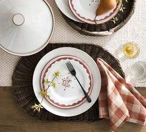 ขายส่งแผ่นชาร์จหวายรูปไข่แผ่นชาร์จทําด้วยมือสําหรับโต๊ะรับประทานอาหารแผ่นรองจานชนบทเหมาะสําหรับร้านอาหารโฮมโฮเทล - Product Image 6