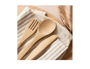 Giá rẻ thiết kế mới cho nhà hàng Tre thiết lập dao kéo/tre thiết lập dao kéo muỗng/nĩa/Dao - Product Image 1