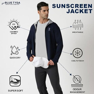 Chaquetas de gimnasio para deportes de invierno para hombre con logotipo frontal con cremallera, transpirables y ecológicas, personalizables para correr y hacer ejercicio - Product Image 5