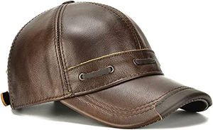 New Arrival Customizable Genuine Cowhide <b>Leather</b> Caps Classic Design Personalized Private Casual <b>Hats</b> & Caps - Product Image 5