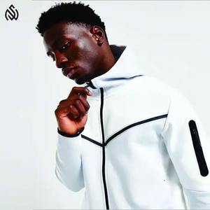 Ensemble de vêtements de sport décontractés pour hommes, 2 pièces, sweat-shirt à capuche rayé et pantalon de survêtement d'extérieur pour les sports d'hiver - Product Image 5