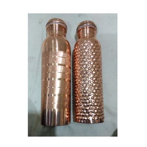 different design <b>copper</b> water <b>bottle</b> with silver touch & Hammered for home & office water <b>copper</b> <b>bottle</b> for health benefits - Product Image 1
