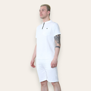 NOVEDAD DE VERANO 2025, camiseta Polo de manga corta para hombre, pantalones cortos, bolsillo de gofres, patrón sólido a juego, gran oferta, dos conjuntos - Product Image 2