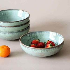 Handcrafted Ceramic Bowl Textured Glaze Dishwasher Safe Eco-friendly for Daily Serving Party Dining Setup Kitchen Styling <b>Gift</b> - Product Image 2