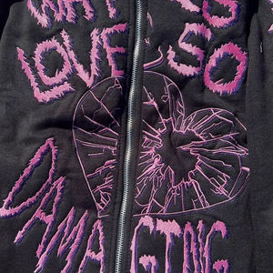 Fabricant Sweat-shirt à capuche à manches longues en coton brodé avec logo personnalisé et fermeture à glissière complète - Product Image 3