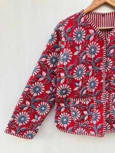Chaqueta Acolchada de Algodón Boho Hecha a Mano para Mujer, Abrigo con Estampado de Bloques, Fabricante al por Mayor al Mejor Precio - Product Image 2