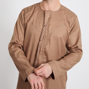 Túnica Árabe Moderna de Dubái, Talla Grande para Hombre, Ropa Islámica Tradicional, Algodón de la Mejor Calidad, Thobe Emiratí - Product Image 2