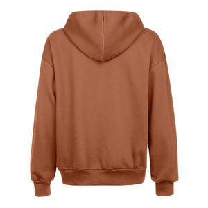 Sweatshirts vintage unis à coupe normale personnalisés Sweatshirts à capuche surdimensionnés en coton avec fermeture éclair et cordon de serrage - Product Image 3