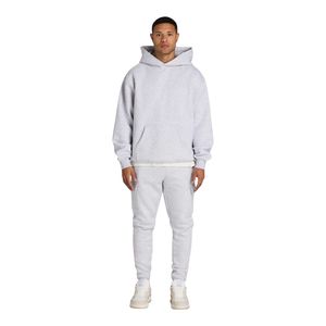 Pantalon de survêtement Cargo à coupe décontractée gris chiné ns avec taille élastique, double poches latérales et tissu polaire doux et confortable - Product Image 4