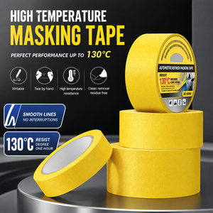Nastro Adesivo Premium 130 per Mascheratura ad Alta Temperatura, Bassa Adesività, Rimozione Pulita, Nastro in Crepe Fine per Pittura e Mascheratura Pareti - Product Image 1