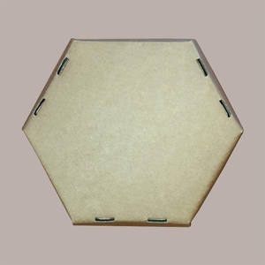 5pcs Smooth Brown <b>Cardboard</b> Hexagonal Christmas Gift <b>Tray</b> Medium 380x300H100mm for Holiday Decorations - Product Image 5